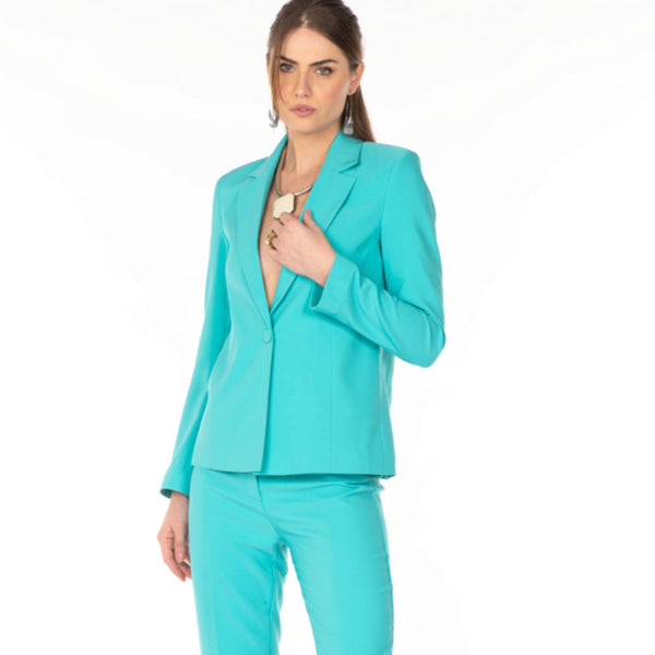 Turquoise Blue Suit Blazer - Eurockk.com