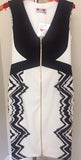Zipper White Bodycon Dress - Eurockk.com
