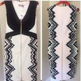 Zipper White Bodycon Dress - Eurockk.com