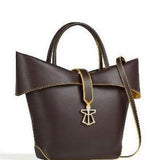 Yellow Trimmed Lady Brown Handbag - Eurockk.com