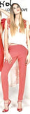 Coral and White Patches Floral Top - Eurockk.com