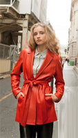 Lipstick Red Leather Jacket - Eurockk.com