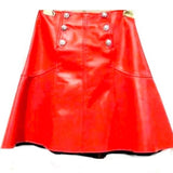 Red Riding Hood Leather Skirt - Eurockk.com