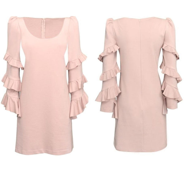 Darling Ruffle Pink Dress - Eurockk.com