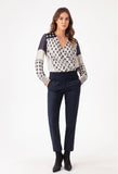 Navy and White Polka Dots Shirt