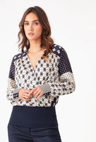 Navy and White Polka Dots Shirt