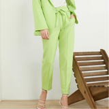 Lime crepe Pants