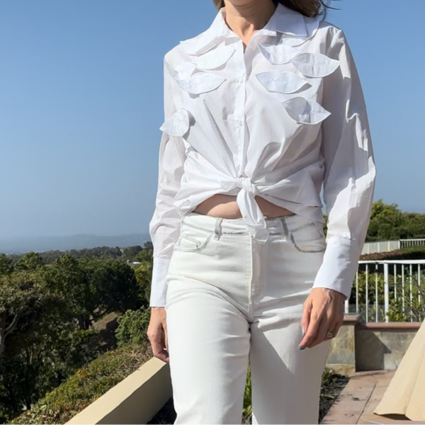 Bisous White Cotton shirt