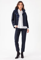 Ruffle Collar Navy Jacket