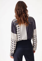 Navy and White Polka Dots Shirt