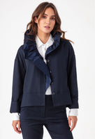 Ruffle Collar Navy Jacket