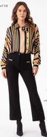 Black Slim Pants with gold chain