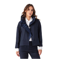 Ruffle Collar Navy Jacket