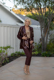 Bordeaux Sequinned Blazer