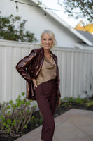 Bordeaux Sequinned Blazer