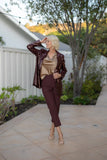 Bordeaux Sequinned Blazer