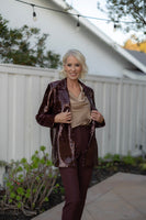 Bordeaux Sequinned Blazer