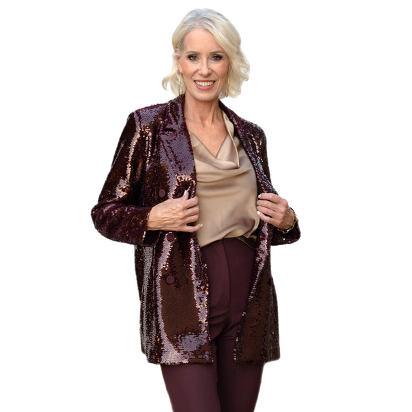 Bordeaux Sequinned Blazer