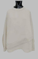 Cream Soft Sweater With Satin Detail