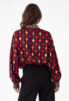 Bordeaux Geometric Blouse