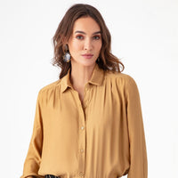 Camel Yellow Silky Shirt