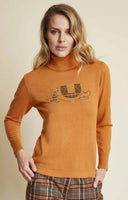 Orange Turtleneck Sweater - Eurockk.com