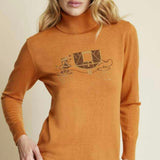 Orange Turtleneck Sweater - Eurockk.com
