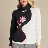 Black Wool Bejeweled Sweater