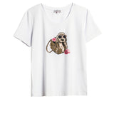 Embellished  Sequinned Dog T-shirt - Eurockk.com