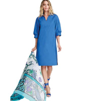 Blue Summer Midi Dress - Eurockk.com