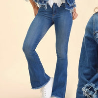 Blue Flare Bottoms Jeans - Eurockk.com