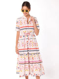Floral Cotton Long Summer Dress - Eurockk.com
