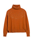 Orange Sequinned Sweater - Eurockk.com