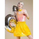 Stefania Plastic Yellow Skirt - Eurockk.com