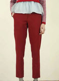 Red Crepe Pants - Eurockk.com