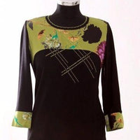 Studded Floral Sweater - Eurockk.com