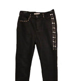 Decorate Studded Black Jeans - Eurockk.com