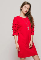 All in the  Sleeves Red Dress - Eurockk.com