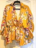 Floral Mustard Tapestry Top - Eurockk.com