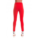Coral Fitted Red Pants - Eurockk.com