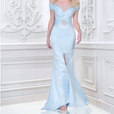 Baby Blue Royal Evening Gown - Eurockk.com