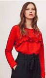 Red Ruffle Sweatshirt - Eurockk.com