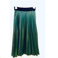 Forestie Leather Pleated Skirt - Eurockk.com