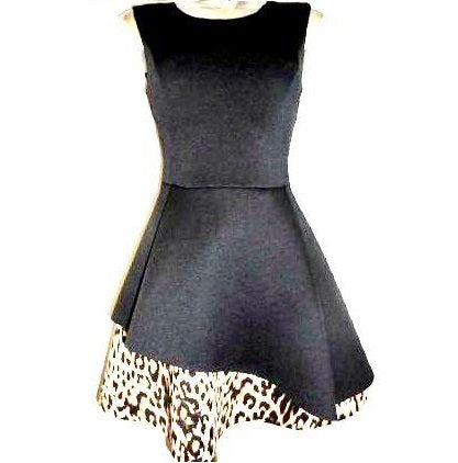 Allure Black Leopard Cocktail Dress - Eurockk.com