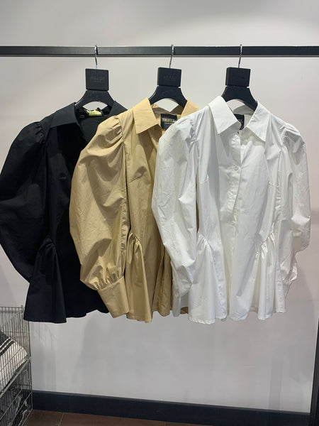 Oversized Sleeves Cotton Shirt - Eurockk.com