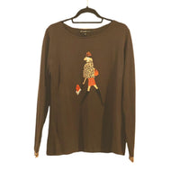 Brown Embellished Sweater - Eurockk.com