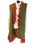 Fuzzy Wool Green Cardigan - Eurockk.com