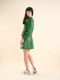 Green Eco Leather Shorts - Eurockk.com