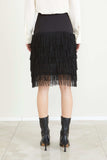Black Fringe Skirt - Eurockk.com