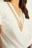 Gold Chain white  t-shirt - Eurockk.com